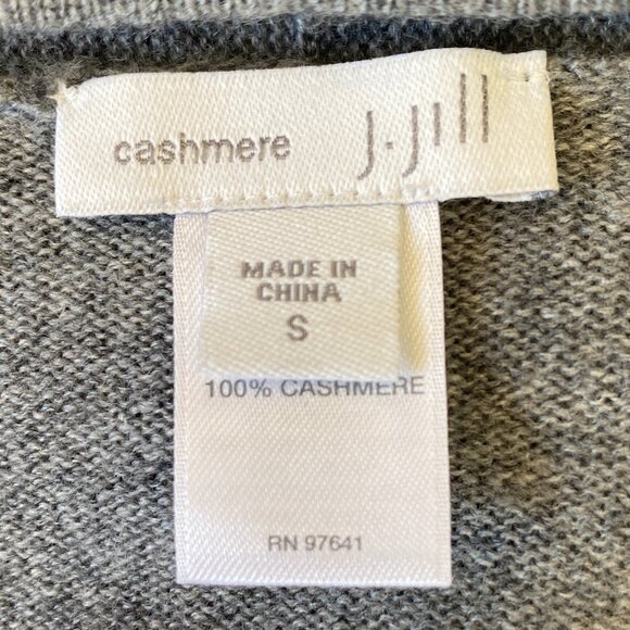 J Jill Cashmere Quiet Luxury Cardigan Gray Capsule Scandi Old Money Heritage-S - Picture 9 of 11